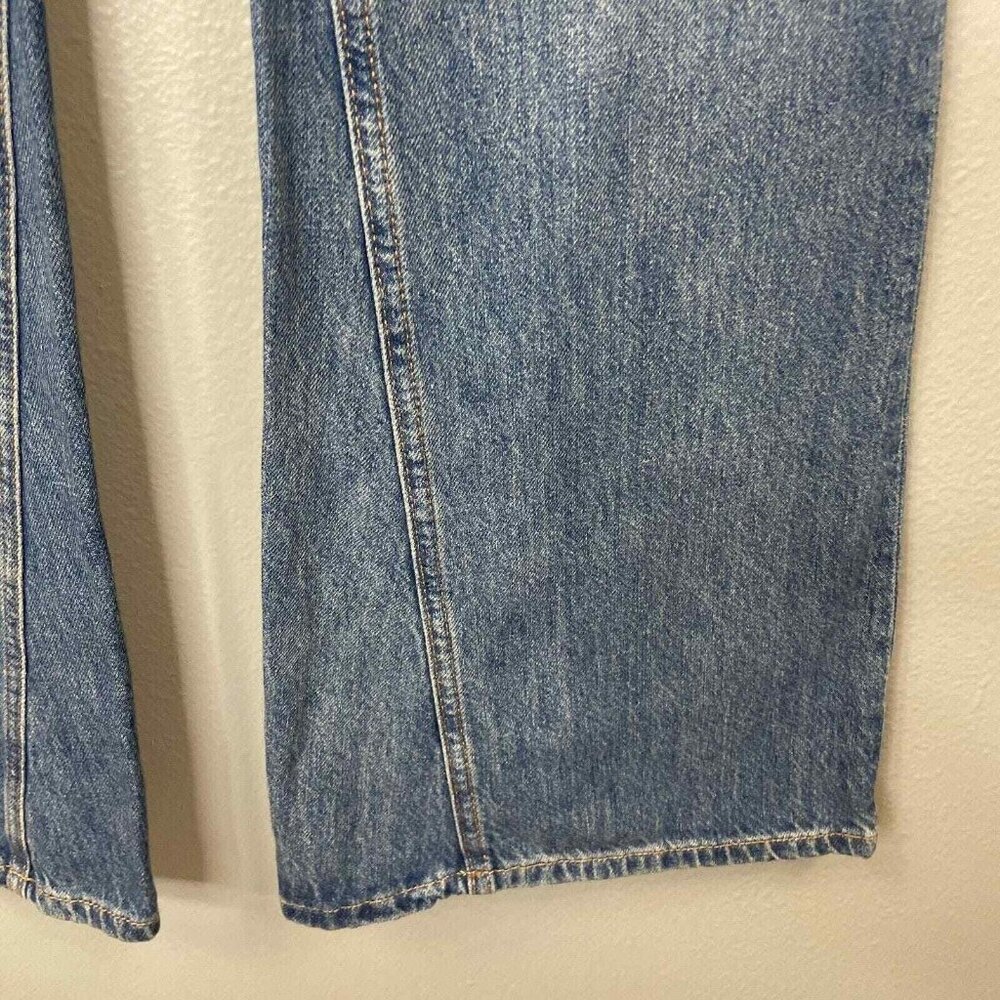 Free People New Dawn Flare Jeans Womens 25 Blue Denim High Rise Button Fly - Picture 4 of 15